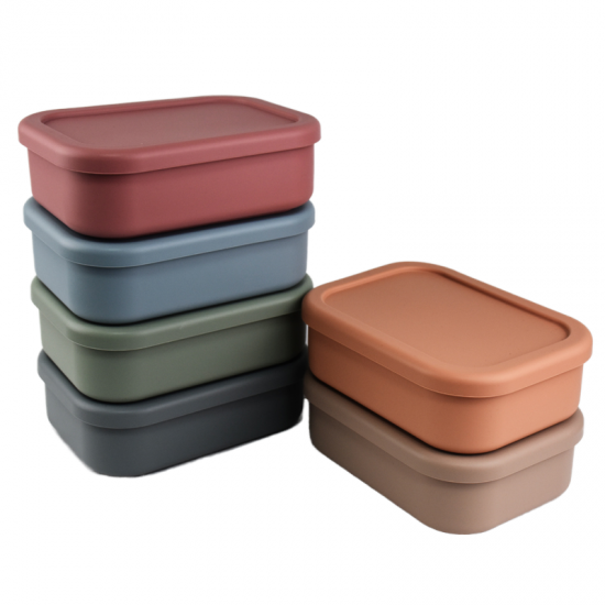 Customized rectangular children's lunchbox travel portable silicone lunch box food grade silicone lunchboxwith lid lunch box Customized rectangular children's lunchbox travel portable silicone lunch box food grade silicone lunchboxwith lid lunch box