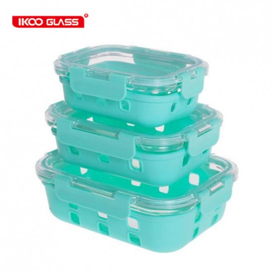 microwave safe glass meal bpa free food storage containers airtight lunch box with silicone sleeve microwave safe glass meal bpa free food storage containers airtight lunch box with silicone sleeve