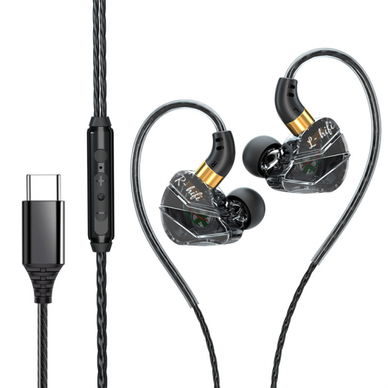 In Ear Type C Super Bass Earphones Wired Headset with Microphone HiFi Music Monitor Bass Headphones For Sport Gaming Earbuds In Ear Type C Super Bass Earphones Wired Headset with Microphone HiFi Music Monitor Bass Headphones For Sport Gaming Earbuds