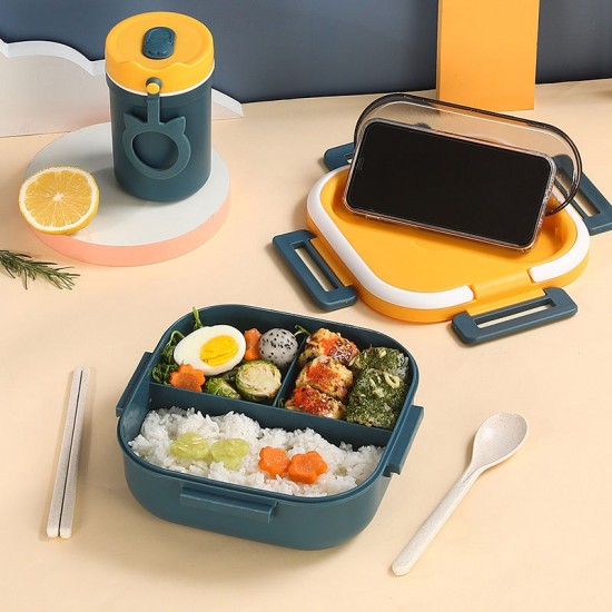Silicone Kids Lunch Container With 3 Leakproof Compartments Food-Safe Materials, Sturdy and Bpa Free Silicone Kids Lunch Container With 3 Leakproof Compartments Food-Safe Materials, Sturdy and Bpa Free