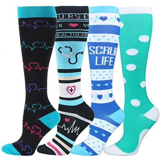 Wholesale 20-30mmhg Running Sport Socks Men Women Athletic Fun Stocking Knee High Nurse Compression Socks Wholesale 20-30mmhg Running Sport Socks Men Women Athletic Fun Stocking Knee High Nurse Compression Socks
