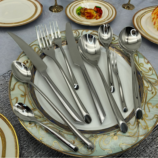 High Quality Table Fork and Knife Spoon Set Flatware with Smooth Handle Cutlery Set with Mirror Polish Hotel Stainless Steel High Quality Table Fork and Knife Spoon Set Flatware with Smooth Handle Cutlery Set with Mirror Polish Hotel Stainless Steel