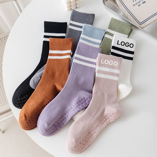 High Quality Custom logo Plain Cotton Female Crew Pilates Grippy Socks Women Non slip Pilates Yoga Socks With Grip High Quality Custom logo Plain Cotton Female Crew Pilates Grippy Socks Women Non slip Pilates Yoga Socks With Grip