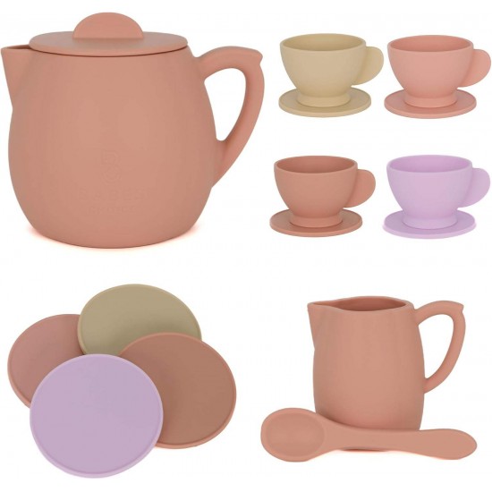 Silicone Tea Party Set for Toddlers, Tea Pot Cups Pretend Party Play Toy, Cute Boutique Silicone Tea Set Kids, Tea Party Set Toy Silicone Tea Party Set for Toddlers, Tea Pot Cups Pretend Party Play Toy, Cute Boutique Silicone Tea Set Kids, Tea Party Set Toy