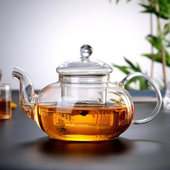 Homehigh High-Temperature Borosilicate Glass Teapot Set Thickened Flower Teapot Filter Tea Water Separation Steaming Coffee Tea Homehigh High-Temperature Borosilicate Glass Teapot Set Thickened Flower Teapot Filter Tea Water Separation Steaming Coffee Tea