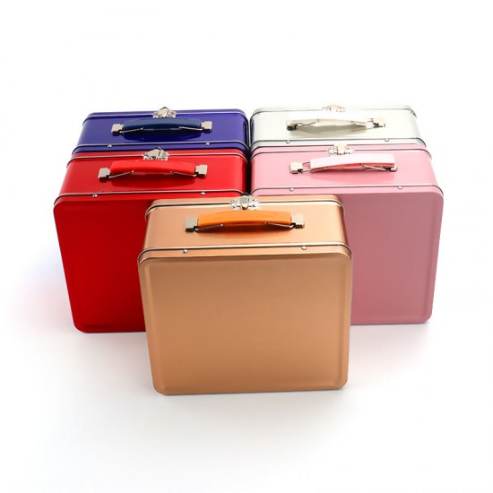Kids Vintage Tin Retro Lunch Boxes with Handle Lock N-Lock School Metal Lunchboxes Kids Vintage Tin Retro Lunch Boxes with Handle Lock N-Lock School Metal Lunchboxes