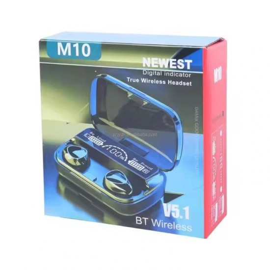 TWS M10 Wireless Bluetooth Headphones LED Display Charging Box 9D Stereo In-Ear Sports Waterproof Bluetooth 5.1 Headset TWS M10 Wireless Bluetooth Headphones LED Display Charging Box 9D Stereo In-Ear Sports Waterproof Bluetooth 5.1 Headset