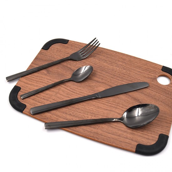Luxury Tableware Knife Sets Cutlery Spoon Dinnerware Stainless Steel Black Flatware Set Spoon and Fork Set Gift for 12 People Luxury Tableware Knife Sets Cutlery Spoon Dinnerware Stainless Steel Black Flatware Set Spoon and Fork Set Gift for 12 People